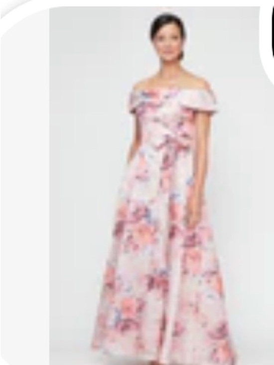 Alex Evenings Dresses & Skirts - Alex Evenings Pink Floral One-Shoulder Evening Gown